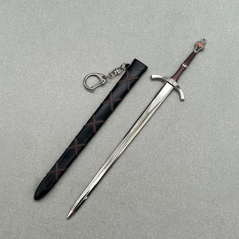 Dawn Sword Replica - Game of Thrones House Dayne Meteorite Iron Sword | Ser Arthur Dayne Collector Zinc Alloy Model (1:6 Scale 22cm/8.6in) | Fantasy Weapon Display for ASOIAF Fans - BlacksmithSONG