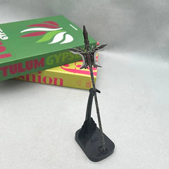 1:6 scale anime-style zinc alloy spear replica on black stand, collectible display