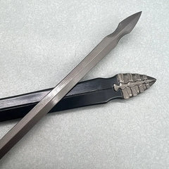 1:6 anime-style zinc alloy sword replica with decorative black sheath on light background