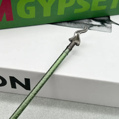 1:6 anime-style green zinc alloy weapon replica with ornate details on white box, BlacksmithSONG collectible.