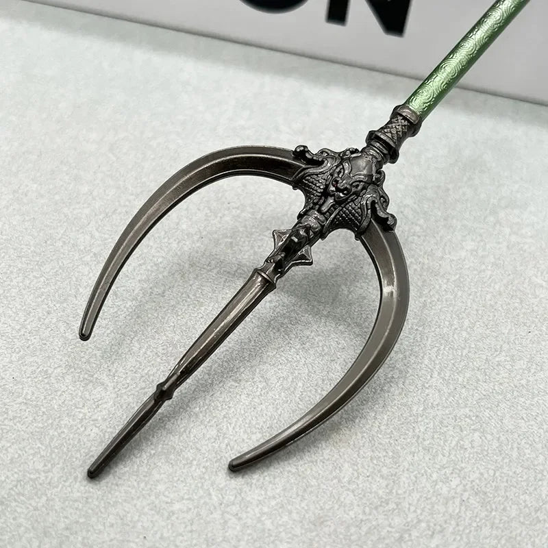 Anime-style 1:6 zinc alloy trident replica with dragon motif from BlacksmithSONG collectibles.