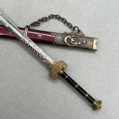 1:6 scale anime-style zinc alloy sword replica with ornate sheath from BlacksmithSONG