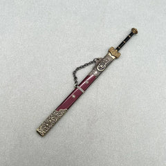 1:6 anime-style zinc alloy sword replica with ornate sheath, collectible display weapon