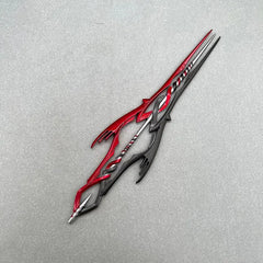 Anime-style zinc alloy weapon replica in red and black, collectible display from BlacksmithSONG