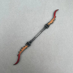 1:6 anime-style zinc alloy double-bladed weapon replica with red and gold accents, BlacksmithSONG collectible.