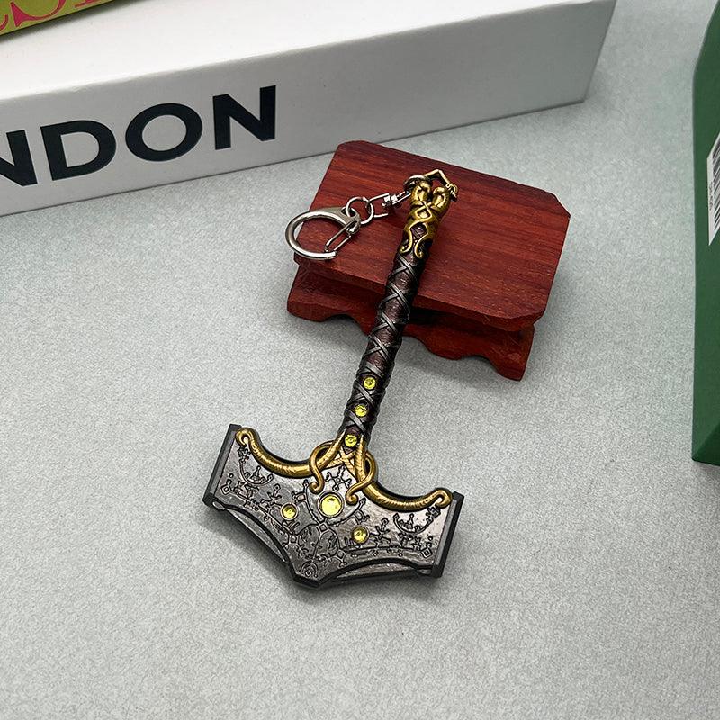 God of War Ragnarok Mjölnir Replica - Thor's Lightning-Encrusted Hammer | Ragnarok's Divine Prophecy Weapon Art - BlacksmithSONG