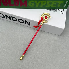 Elven Mage Staff Replica – 17cm Die-Cast Metal Wand | Moonlit Ember