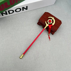 Elven Mage Staff Replica – 17cm Die-Cast Metal Wand | Moonlit Ember