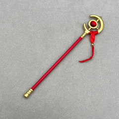 Elven Mage Staff Replica – 17cm Die-Cast Metal Wand | Moonlit Ember
