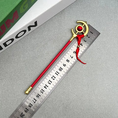 Elven Mage Staff Replica – 17cm Die-Cast Metal Wand | Moonlit Ember