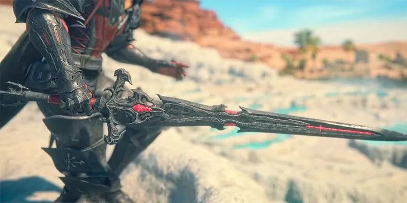 Flametongue Greatsword - Final Fantasy XVI Ifrit-Inspired Weapon 1:6 Zinc Alloy | Scorched Blade Texture & Phoenix Ember Coating | Dominant's Fury Display for Eikon Battle Enthusiasts - BlacksmithSONG