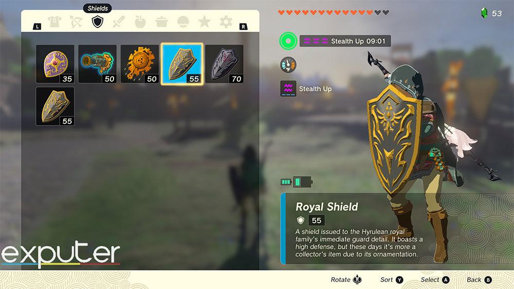 Royal Shield - The Legend of Zelda Hyrule Castle Defender 1:6 Zinc Alloy | Crest-Embossed Zinc Alloy & Royal Gold Enamel | Electrostatic Aged Finish - BlacksmithSONG