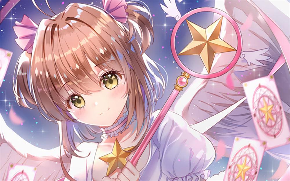 Star Force Sealing Wand - Cardcaptor Sakura Final Form | Cosmic Wings & Sakura Card Engraving | Anime-Accurate Electroplated Collectible - BlacksmithSONG
