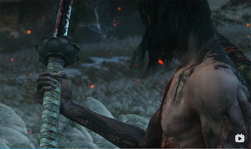 Black Mortal Blade Replica - Sekiro Kaimon Open Gate 1:6 Zinc Alloy Sword | Severing Immortality Collectible | Ashina-Inspired Display for Hardcore Gamers - BlacksmithSONG