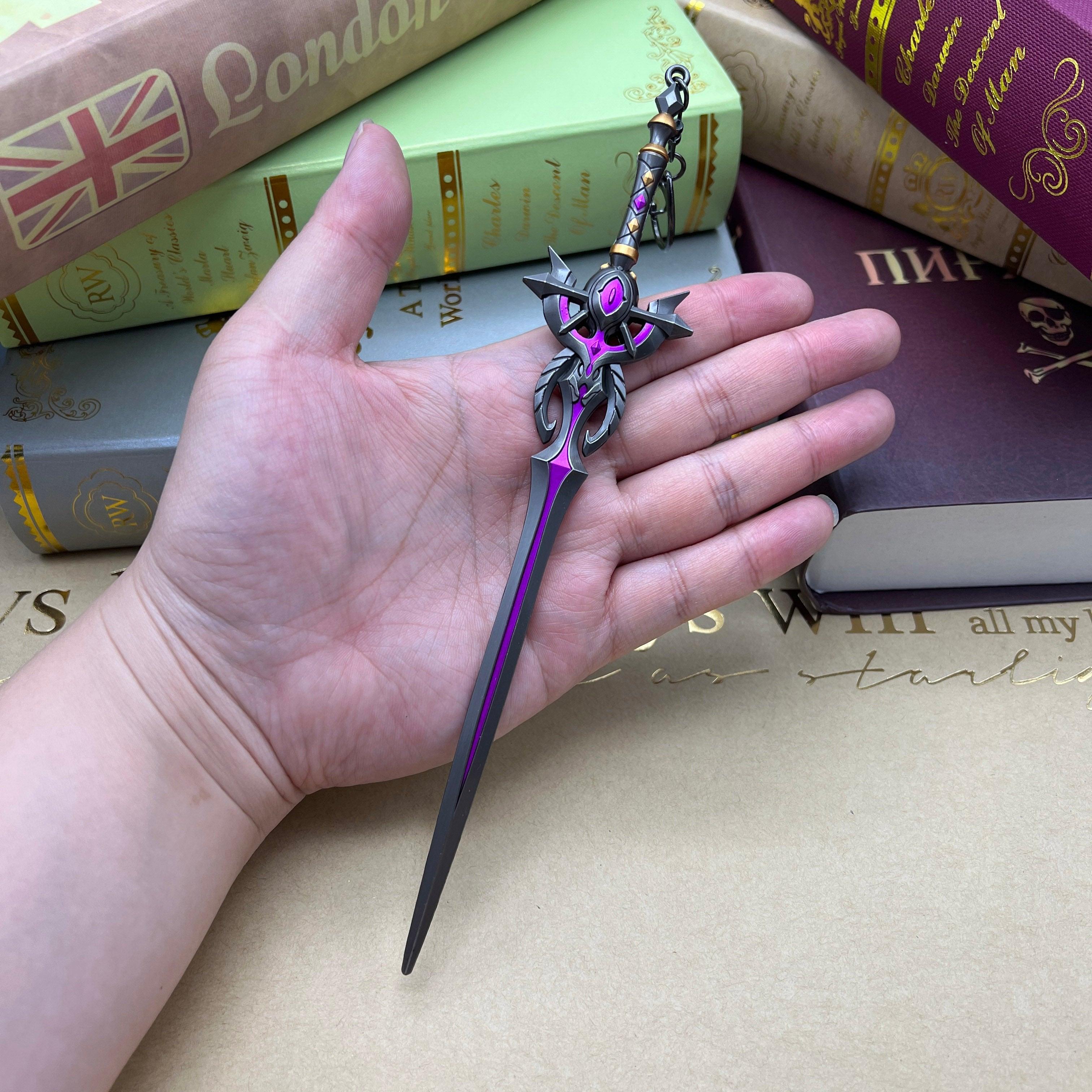 Genshin Impact Festering Desire Sword 1:6 Zinc Alloy Die-Cast - Albedo's Corrosion Energy Blade, Dragonspine Battle-Ready Texture, Anime Weapon Replica - BlacksmithSONG