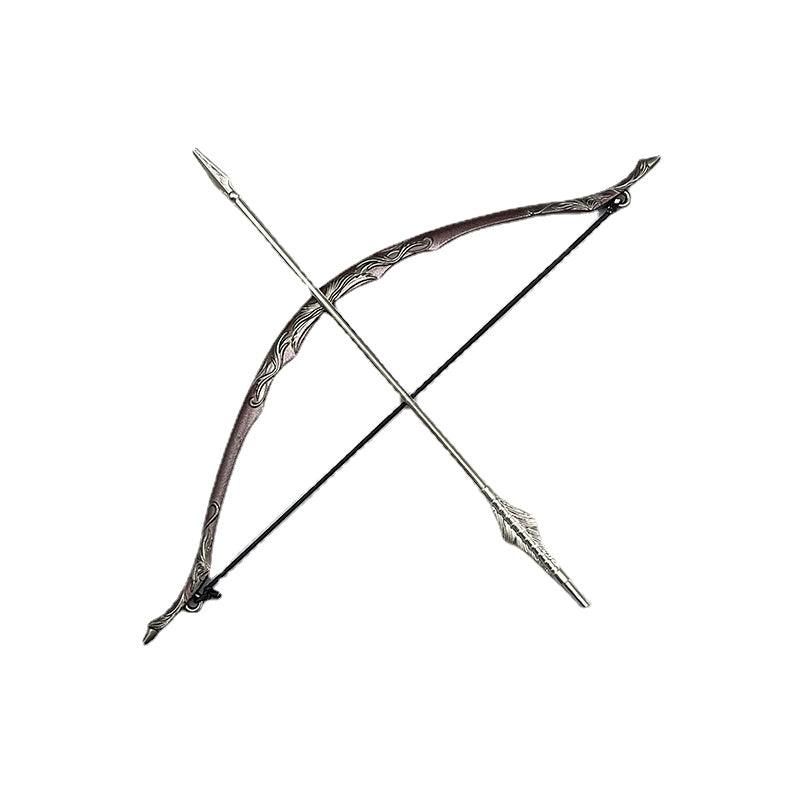 Galadhrim Bow Replica - LOTR Lothlórien Elven Archery 1:6 Scale | Polished Alloy Recurve Design | Lady Galadriel Guard Display for Archery Enthusiasts - BlacksmithSONG