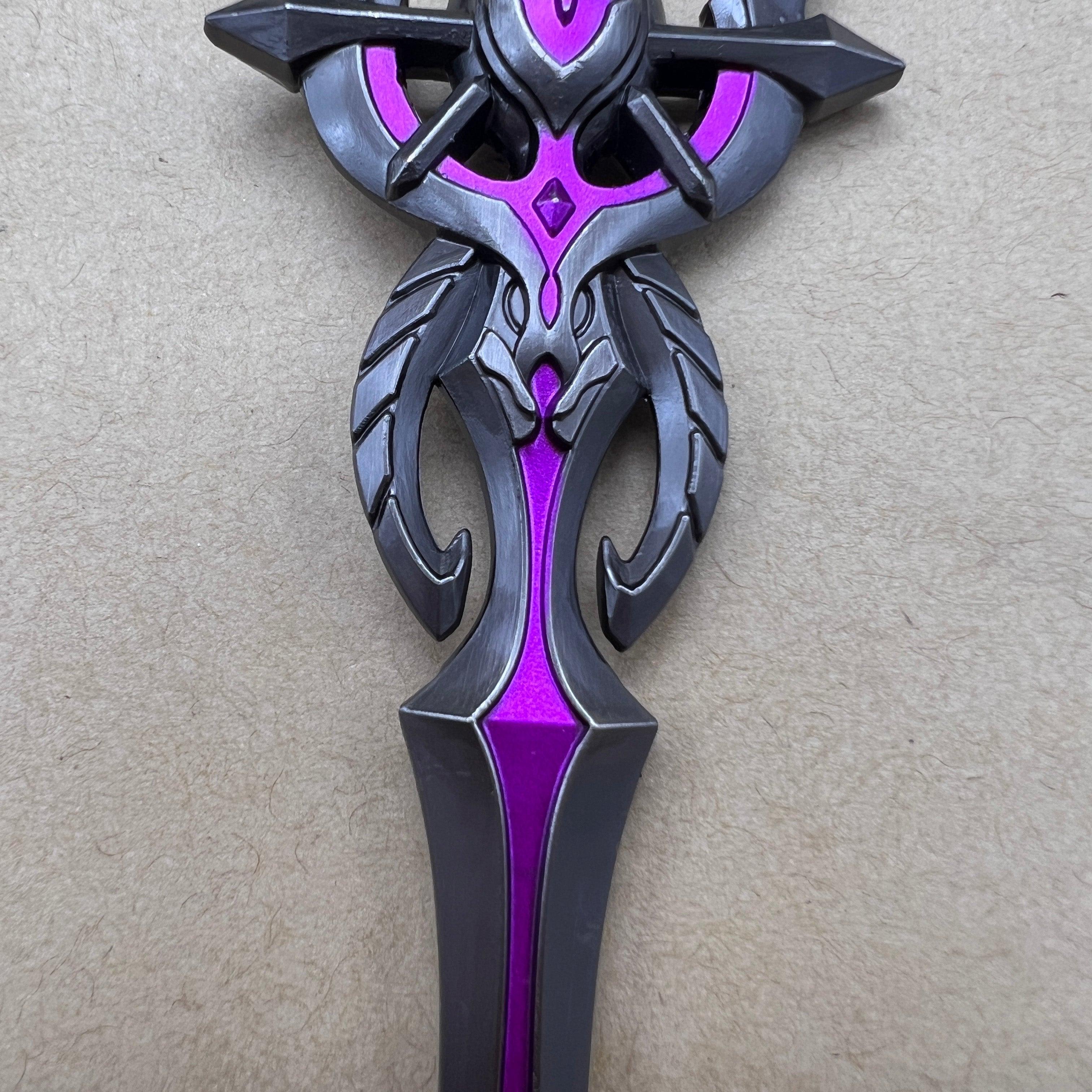 Genshin Impact Festering Desire Sword 1:6 Zinc Alloy Die-Cast - Albedo's Corrosion Energy Blade, Dragonspine Battle-Ready Texture, Anime Weapon Replica - BlacksmithSONG