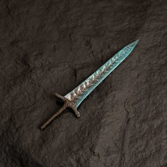 1:6 scale anime-style zinc alloy sword replica with leaf pattern, BlacksmithSONG collectible
