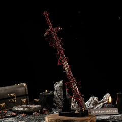 Level up your gaming room decor with this insane Blasphemous Blade replica. ?? Displayed on a custom stand, this Elden Ring weapon brings the dark aesthetic of Rykard and the Volcano Manor straight to your desk. The perfect gift for gamers looking for unique metal art and desk accessories.