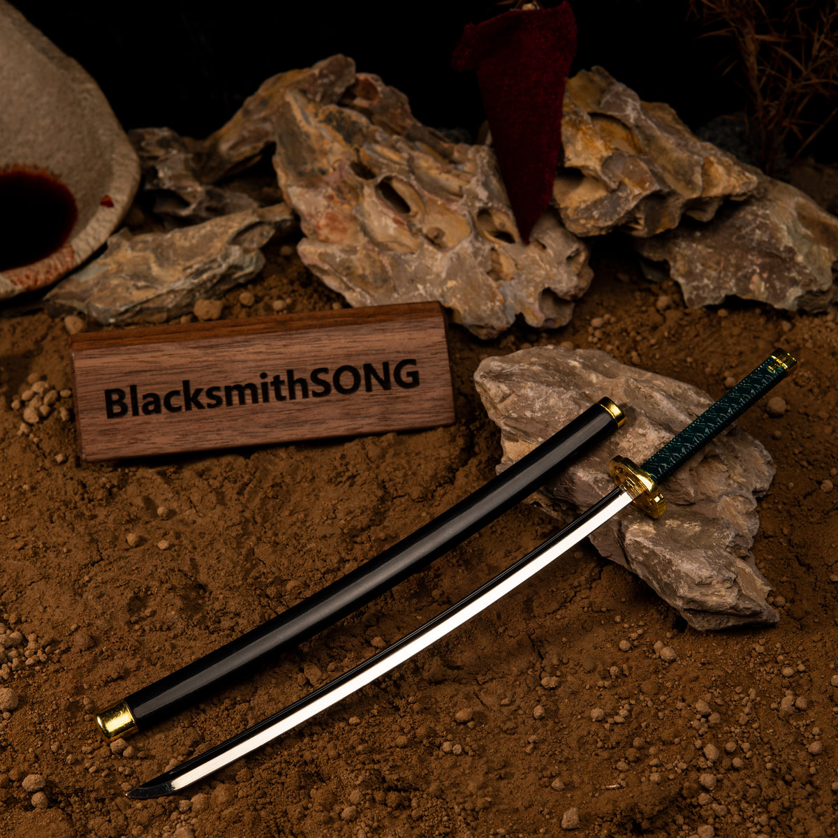 Réplica de la katana Nagakiba de Elden Ring - Espada de Yura, cazador de Dedos Sangrientos | Aleación de zinc resistente a arañazos y esmalte horneado