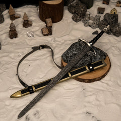 Longclaw Replica - The White Wolf's Blade - 30cm Zinc Alloy - Medieval Fantasy Desk Decor