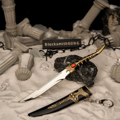 Catspaw Dagger Replica - 18cm Valyrian Style Metal - Arya Stark & Aegon’s Prophecy Blade - Desktop Display Model