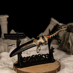 Catspaw Dagger Replica - 18cm Valyrian Style Metal - Arya Stark & Aegon’s Prophecy Blade - Desktop Display Model