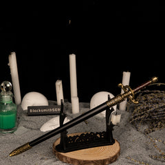 Réplica de la espada de aguja de Arya Stark - Modelo de arma de aleación de zinc a escala 1:6 de Juego de Tronos (22 cm/8,6 pulgadas) | Accesorio coleccionable oficial para figuras de acción | Regalo de exhibición para fans