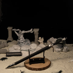 Réplica de la espada Glamdring - Martillo de Enemigo de Gandalf (ESDLA) a escala 1:6, aleación de zinc | Hoja con runas élficas grabadas | Exhibición de aleación de zinc para coleccionistas de fans de Tolkien