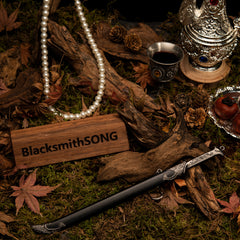 Réplica de la espada de Thranduil - Espada de doble filo del Rey Elfo de ESDLA a escala 1:6 | Diseño de la Armería Real del Bosque Negro | Exhibición artística en aleación de zinc para fans de los elfos silvanos