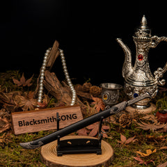 Réplica de la espada de Thranduil - Espada de doble filo del Rey Elfo de ESDLA a escala 1:6 | Diseño de la Armería Real del Bosque Negro | Exhibición artística en aleación de zinc para fans de los elfos silvanos