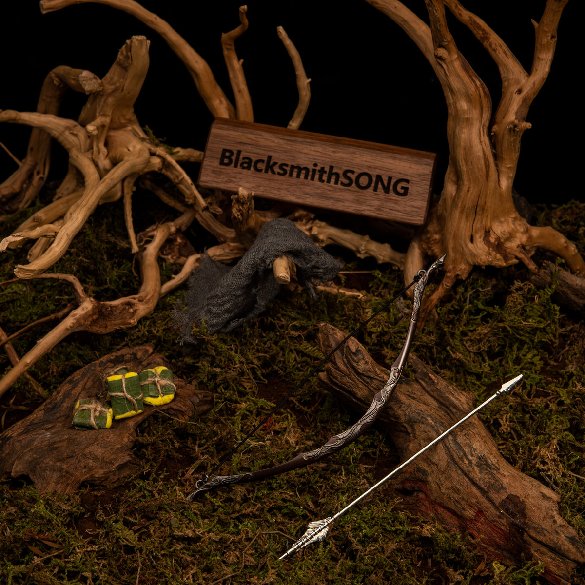 ガラドリエルの弓のレプリカ - LOTR ロースリアン エルフ アーチェリー 1:6 スケール | 研磨された合金のリカーブ デザイン | アーチェリー愛好家のためのガラドリエル女王の衛兵のディスプレイ