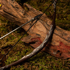 ガラドリエルの弓のレプリカ - LOTR ロースリアン エルフ アーチェリー 1:6 スケール | 研磨された合金のリカーブ デザイン | アーチェリー愛好家のためのガラドリエル女王の衛兵のディスプレイ