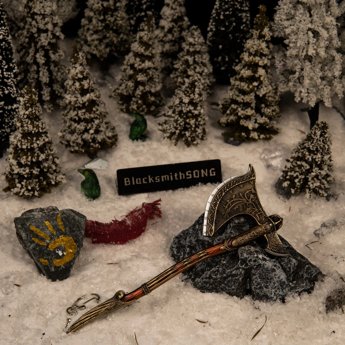 Leviathan Axe Replica - Fully Upgraded Kratos Axe - 16cm Metal Miniature - God of War Prop