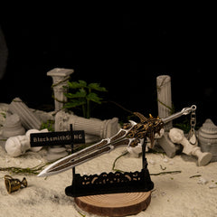 Blade of Olympus Replica - The Sword of Zeus - 21cm Silver & Gold Metal - 1:6 Scale God of War Prop