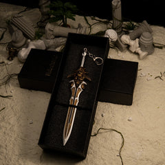 Blade of Olympus Replica - The Sword of Zeus - 21cm Silver & Gold Metal - 1:6 Scale God of War Prop