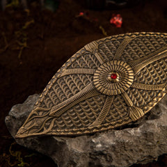 ゴッド・オブ・ウォー ドーントレス シールド 1:6 航空機グレード亜鉛合金レプリカ - スパルタ戦闘テクスチャ、ハードコアファンコレクション、組み立て不要 (在庫限定)