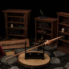 Gungnir replica — displayed on the small stand.