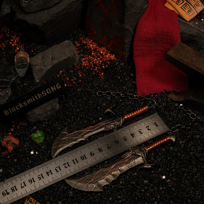 Blades of Chaos replica — size chart, 13cm / 5.1 inches.