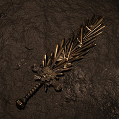 Grafted Blade Greatsword metal replica isolated on a black background, showing the clustered sword design.