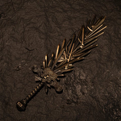 Grafted Blade Greatsword metal replica isolated on a black background, showing the clustered sword design.