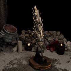 Grafted Blade Greatsword displayed vertically on an upright stand against a dark background.