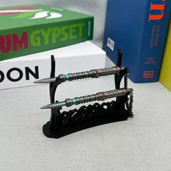 1:6 anime-style zinc alloy weapon replicas on display stand, BlacksmithSONG collectible