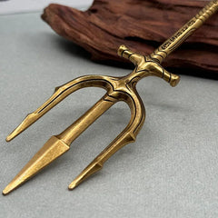 1:6 scale anime-style zinc alloy trident collectible on display, BlacksmithSONG store
