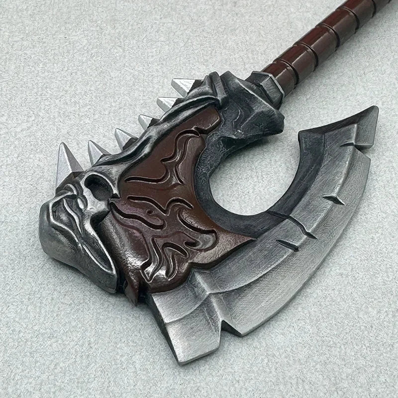 1:6 anime-style zinc alloy fantasy axe replica with dragon design, collectible display weapon