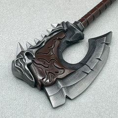 1:6 anime-style zinc alloy fantasy axe replica with dragon design, collectible display weapon