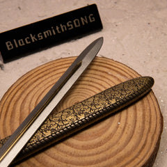 Ingrid Sword Replica - The Sentient Blade - 22cm Antique Gold Metal - Freyr & Atreus Weapon