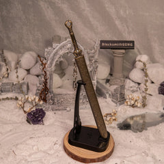 Ingrid Sword Replica - The Sentient Blade - 22cm Antique Gold Metal - Freyr & Atreus Weapon