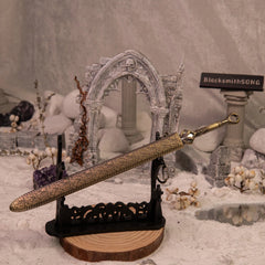 Ingrid Sword Replica - The Sentient Blade - 22cm Antique Gold Metal - Freyr & Atreus Weapon