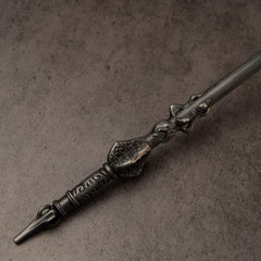 Chu-Bai Spear replica — close-up of the carved shaft section and the tail end.
